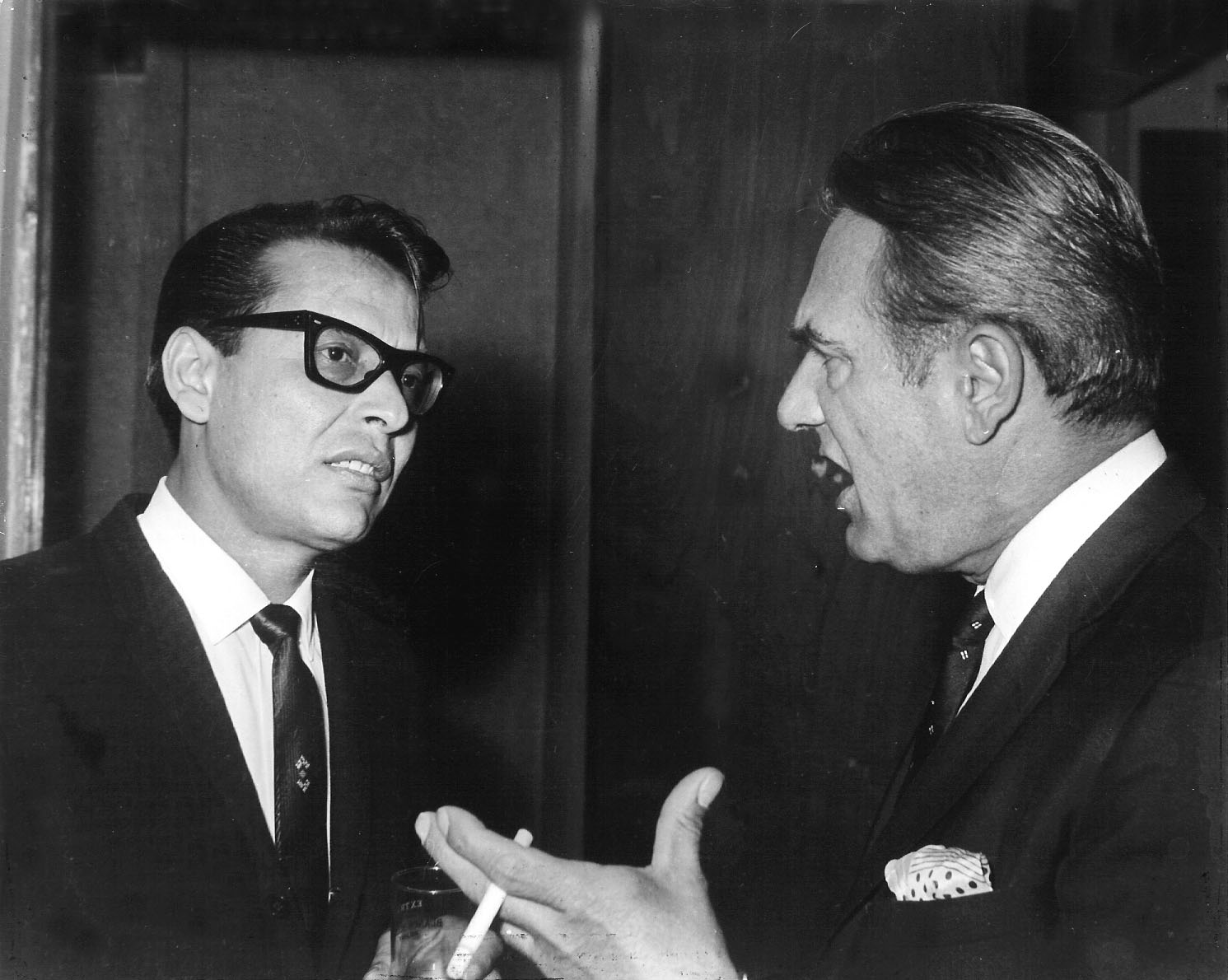 Tino Contreras y el famoso baterista estadounidense Gene Krupa