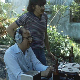 Enrique Ramírez de Arellano y Eduardo Llerenas grabando