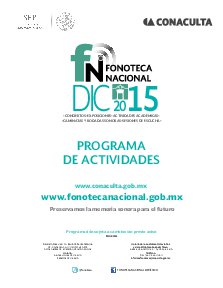 Cartelera Diciembre 2015