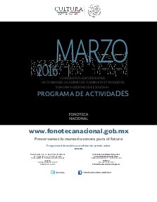 Cartelera Marzo 2016