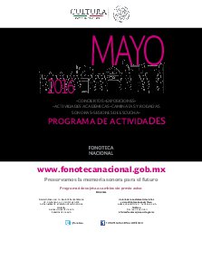 Cartelera Mayo 2016
