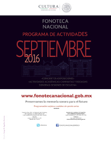 Cartelera Septiembre 2016