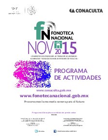 Cartelera Noviembre 2015