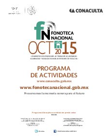 Cartelera Octubre 2015